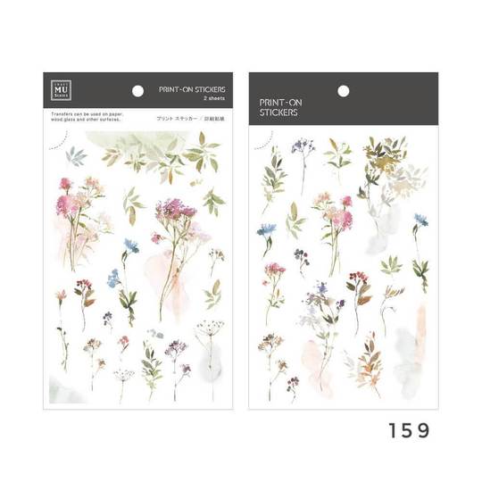 MU Print-On Sticker 2s 159-Shimmer & Shine Flower