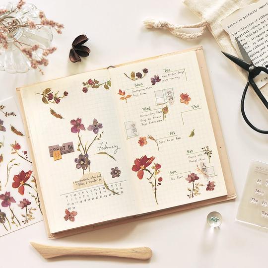 MU Print-On Sticker 2s 158-Sunny & Clear Flower