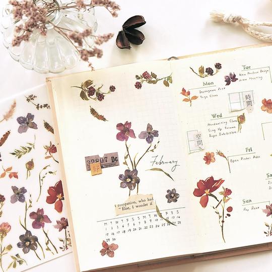 MU Print-On Sticker 2s 158-Sunny & Clear Flower