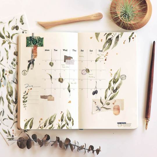 MU Print-On Sticker 2s 156-Green Branches