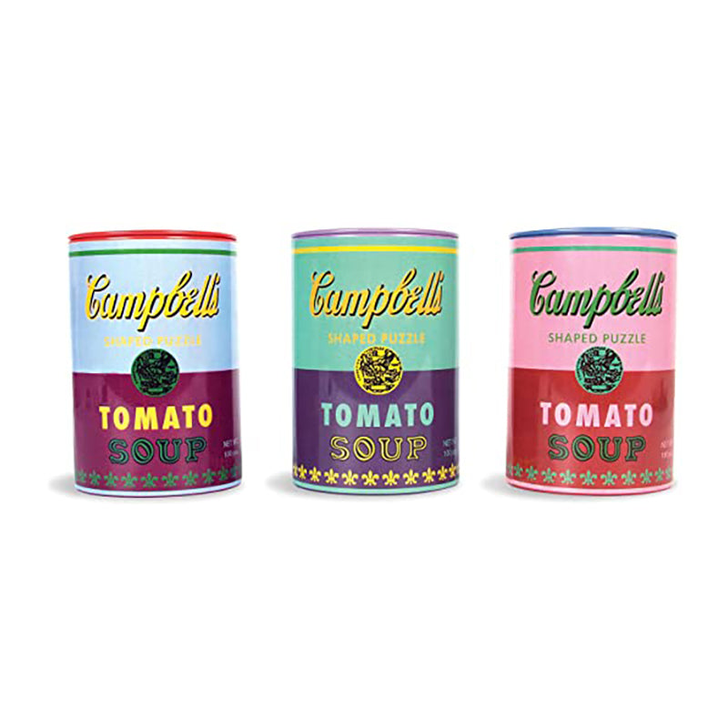 Andy Warhol Shaped Puzzle 3x100pc Soup Cans 1224109