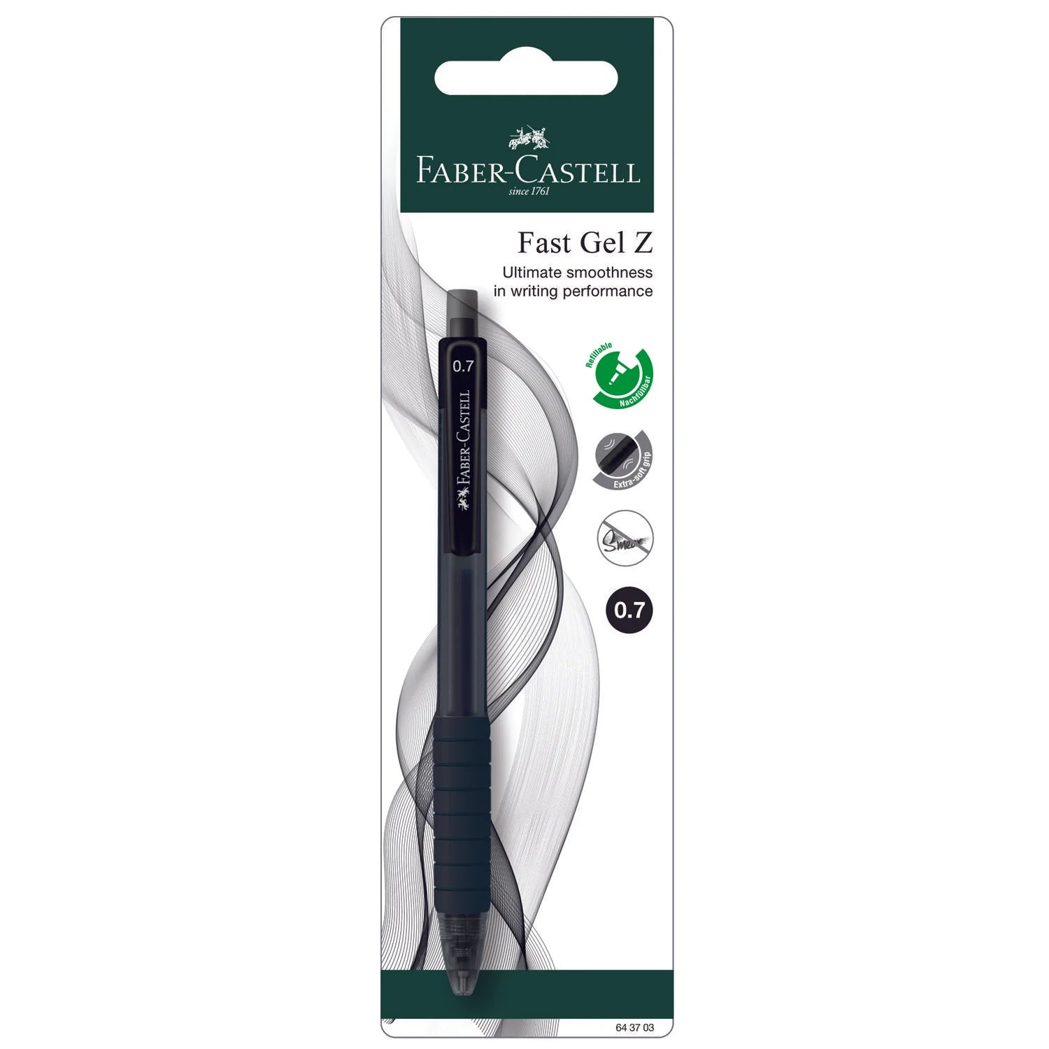 FABER-CASTELL Fast Gel Z 0.7mm Black 1BC
