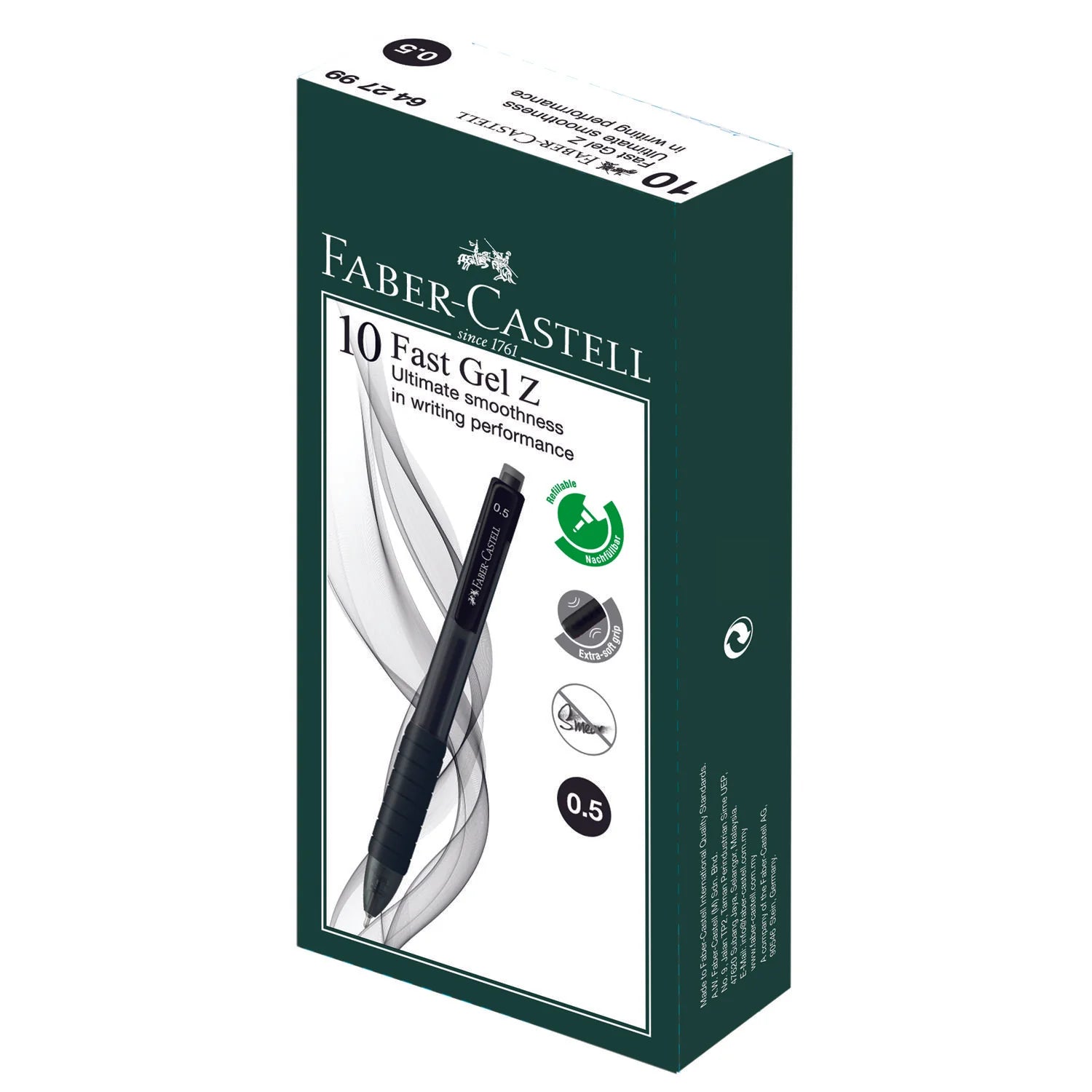 FABER-CASTELL Fast Gel Z 0.5mm Black 10x
