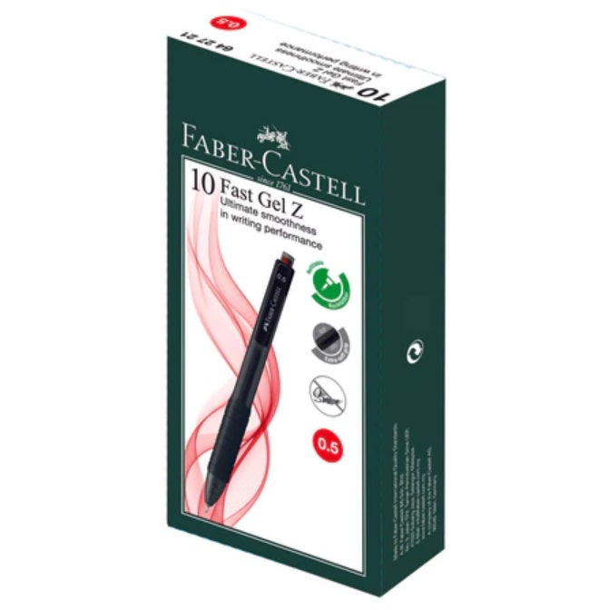 FABER-CASTELL Fast Gel Z 0.5mm Red 10x