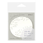 MIDORI Sticky Notes Trans. Small Flowers White