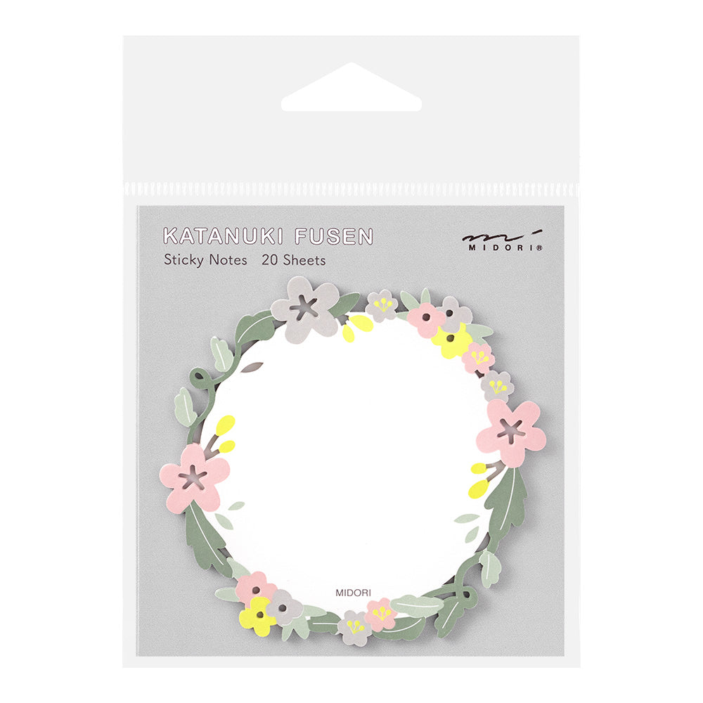 MIDORI Sticky Notes Die-Cutting Wreath