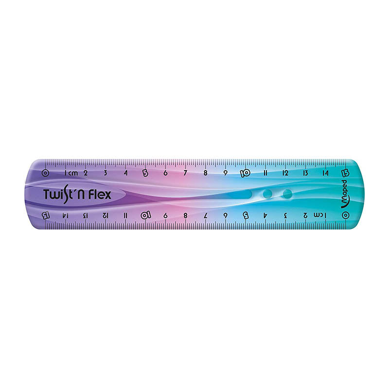 MAPED Twist N Flex Ruler Décor 15cm 279115 Blue
