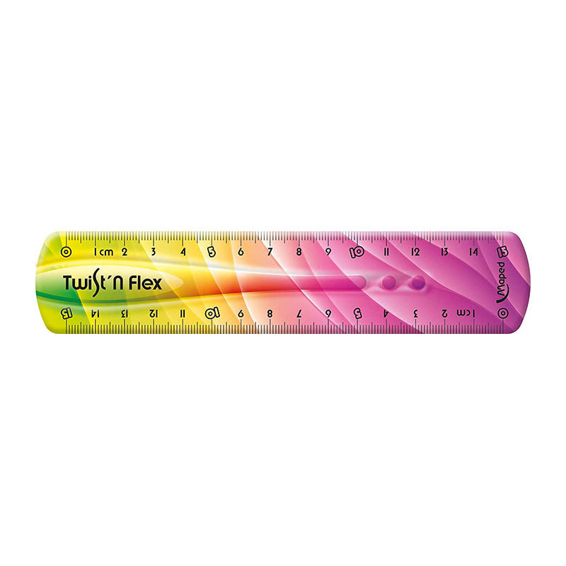 MAPED Twist N Flex Ruler Décor 15cm 279115 Pink