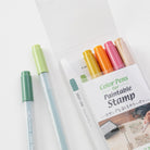 MIDORI Color Pens for Paintable Stamp 6s Positive