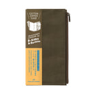 TRAVELERS Notebook Cotton Zipper Case Olive
