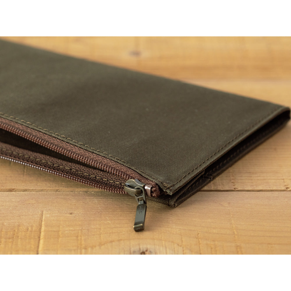 TRAVELERS Notebook Cotton Zipper Case Olive