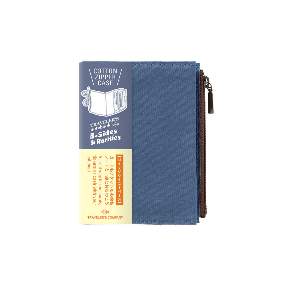 TRAVELERS Notebook PP Cotton Zipper Case Blue
