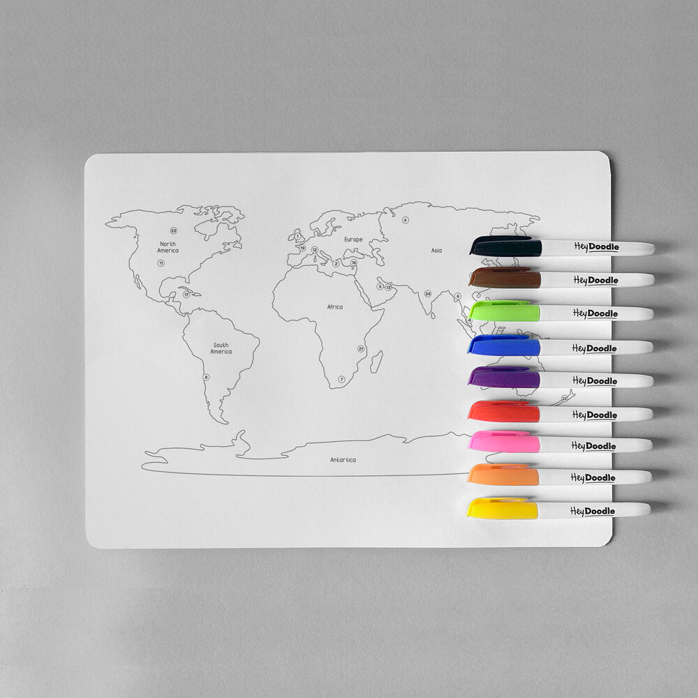 HeyDoodle Placemats-EDU:World Countries 1208399