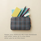 KOKUYO ME Flat Pouch 205/23/130mm Grayish Black Default Title