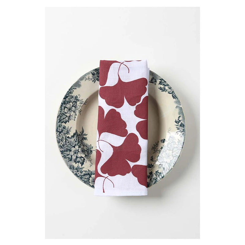 NALA Napkin Gingko Burgundy