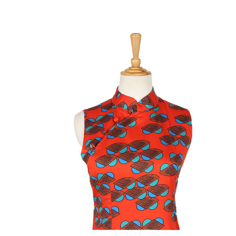 NALA Slim Fit Cheongsam The Nest Red M