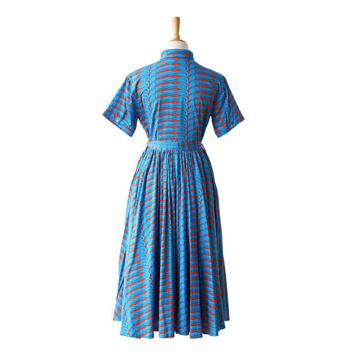 NALA Fleur Shirt Dress Oriental Blue S