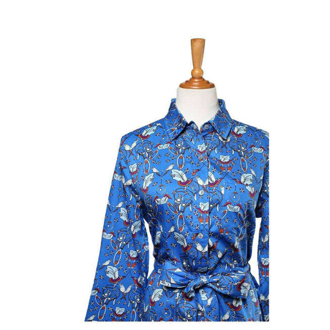 NALA Shirt Dress Parrot Blue S