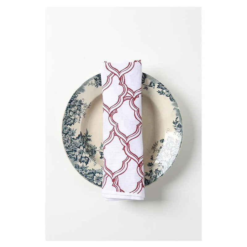 NALA Napkin Pretty In Peranakan Burgundy