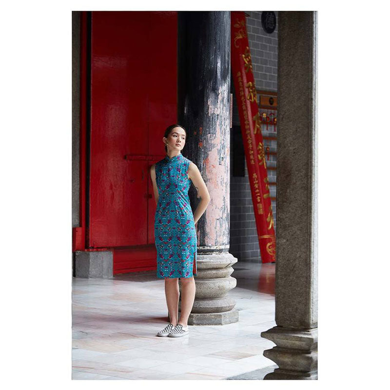 NALA Slim Fit Cheongsam Parrot Green XL