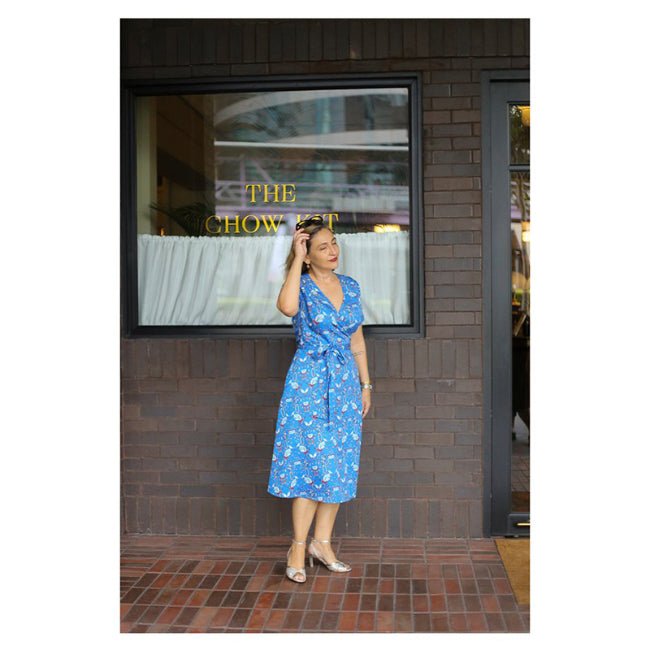 NALA Wrap Dress Parrot Blue M