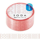 KING JIM Soda Transparent Masking Tape 20mm Knit