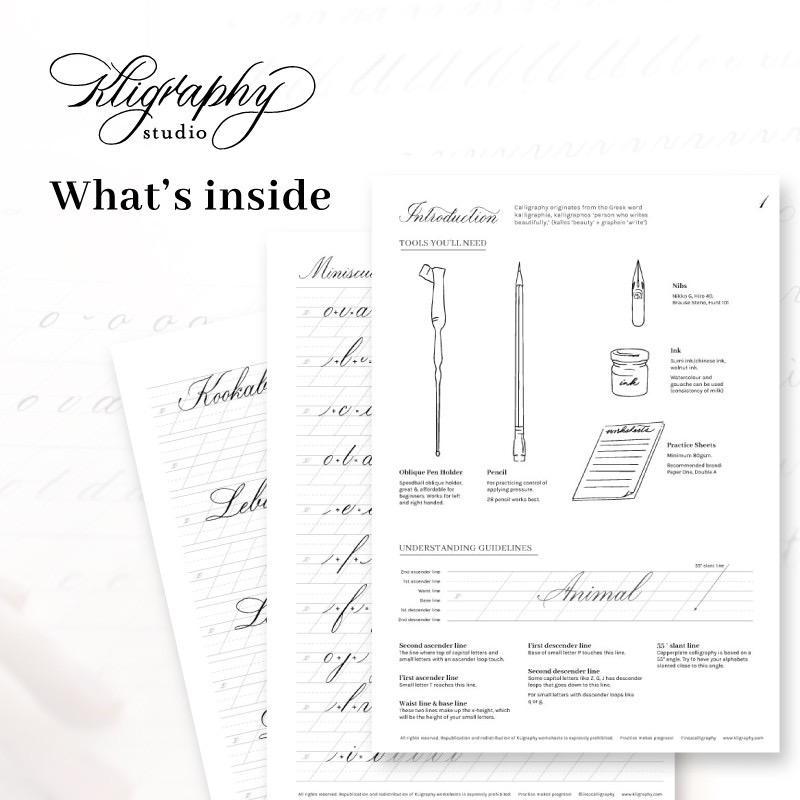 KLIGRAPHY Copperplate Practice Books