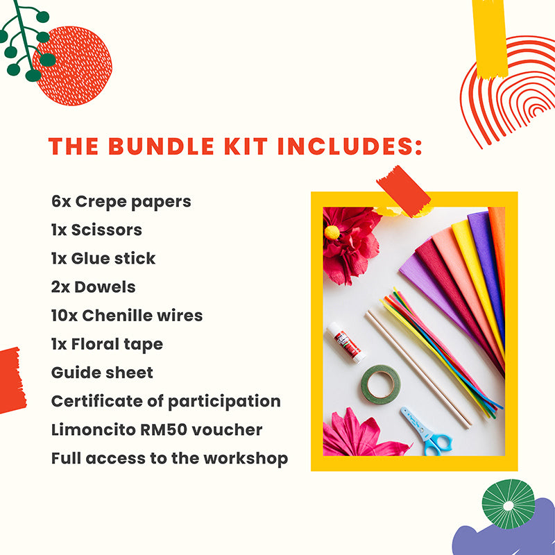 CzipLearn x Limoncito Crepe Paper Flowers Kit