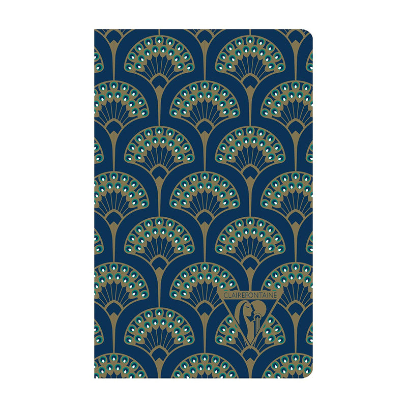 CLAIREFONTAINE Neo Deco 7.5x12cm Lined 24s Peacock Blue