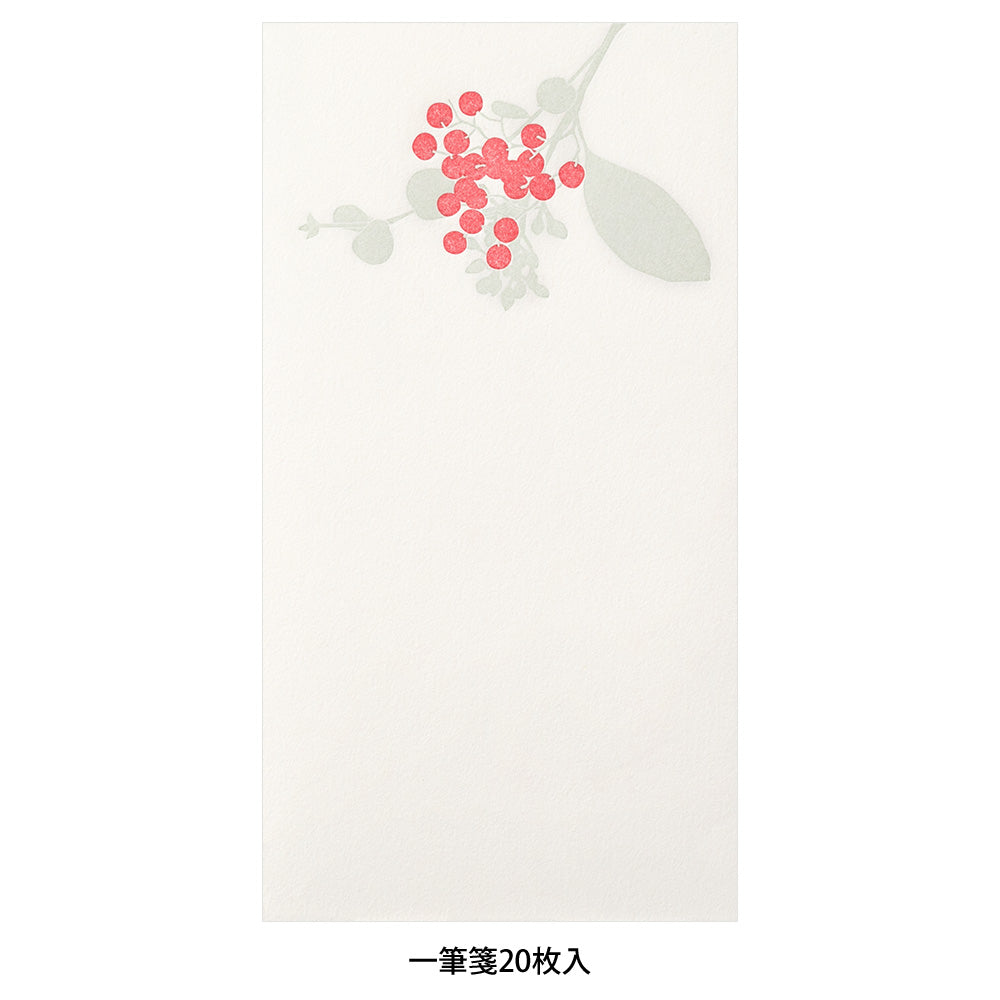 MIDORI Letterpress Letter Pad Bouquet Red