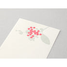 MIDORI Letterpress Letter Pad Bouquet Red
