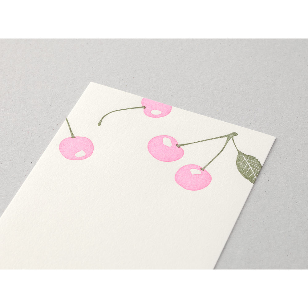 MIDORI Letterpress Letter Pad Cherry