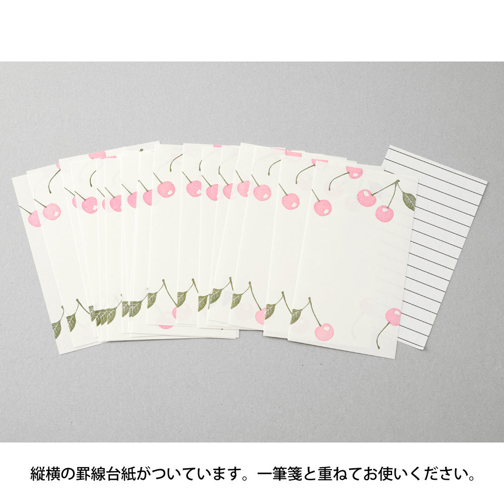 MIDORI Letterpress Letter Pad Cherry