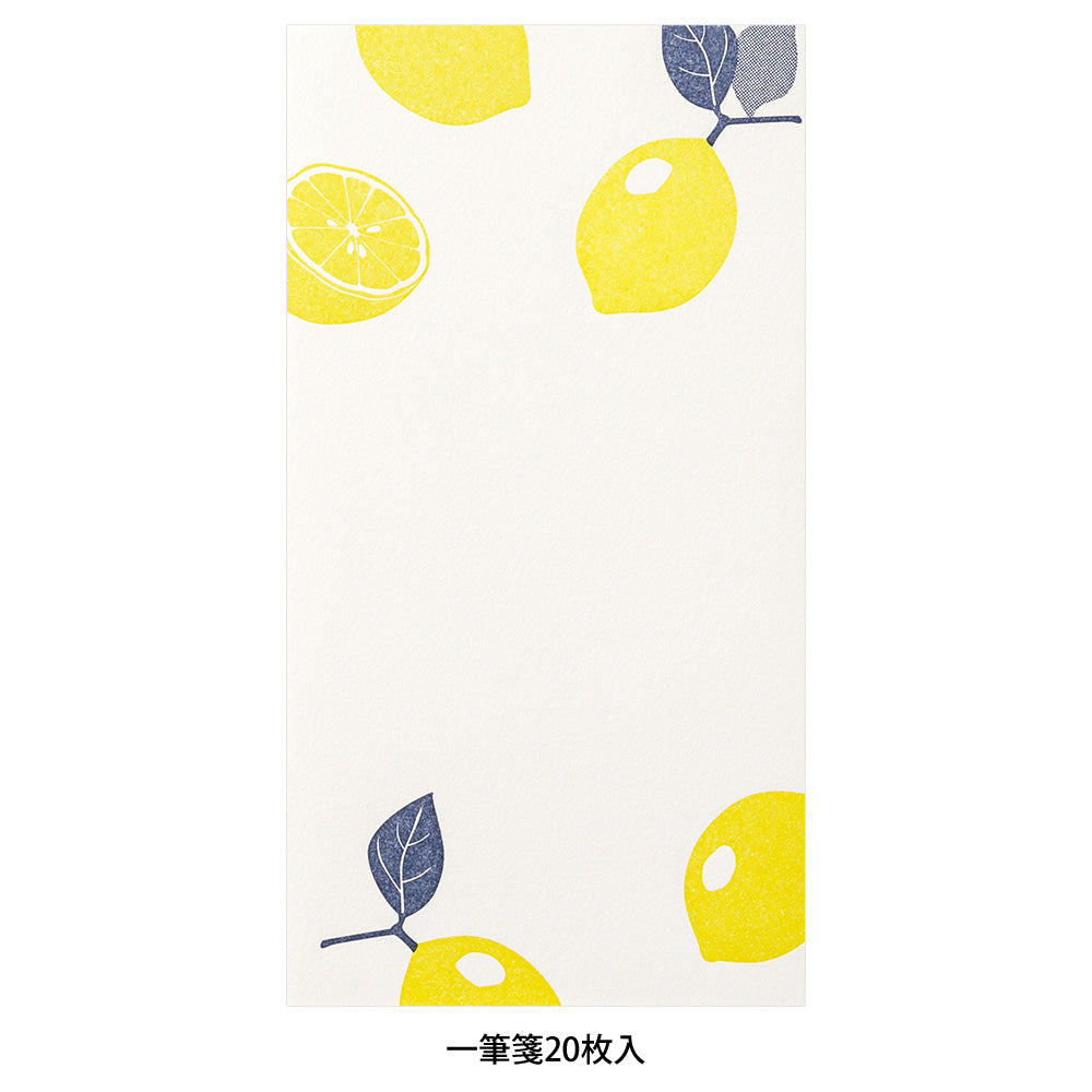 MIDORI Letterpress Letter Pad Lemon
