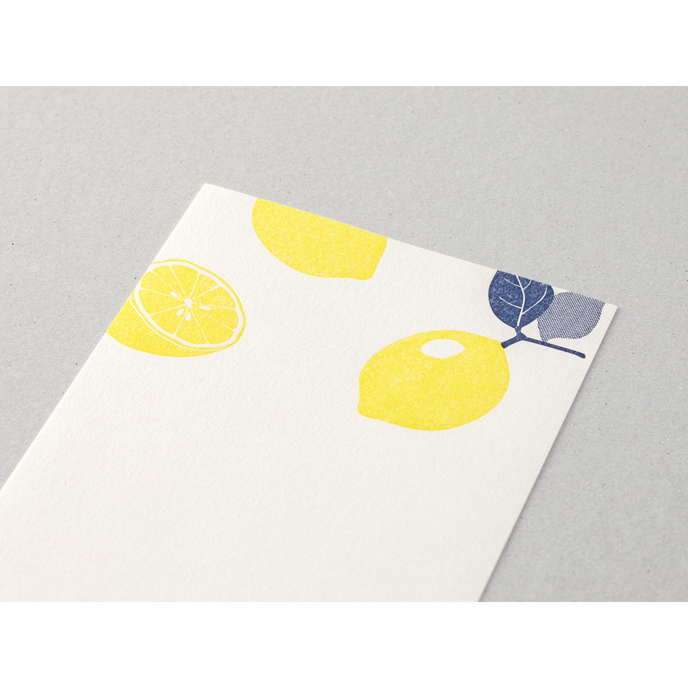 MIDORI Letterpress Letter Pad Lemon
