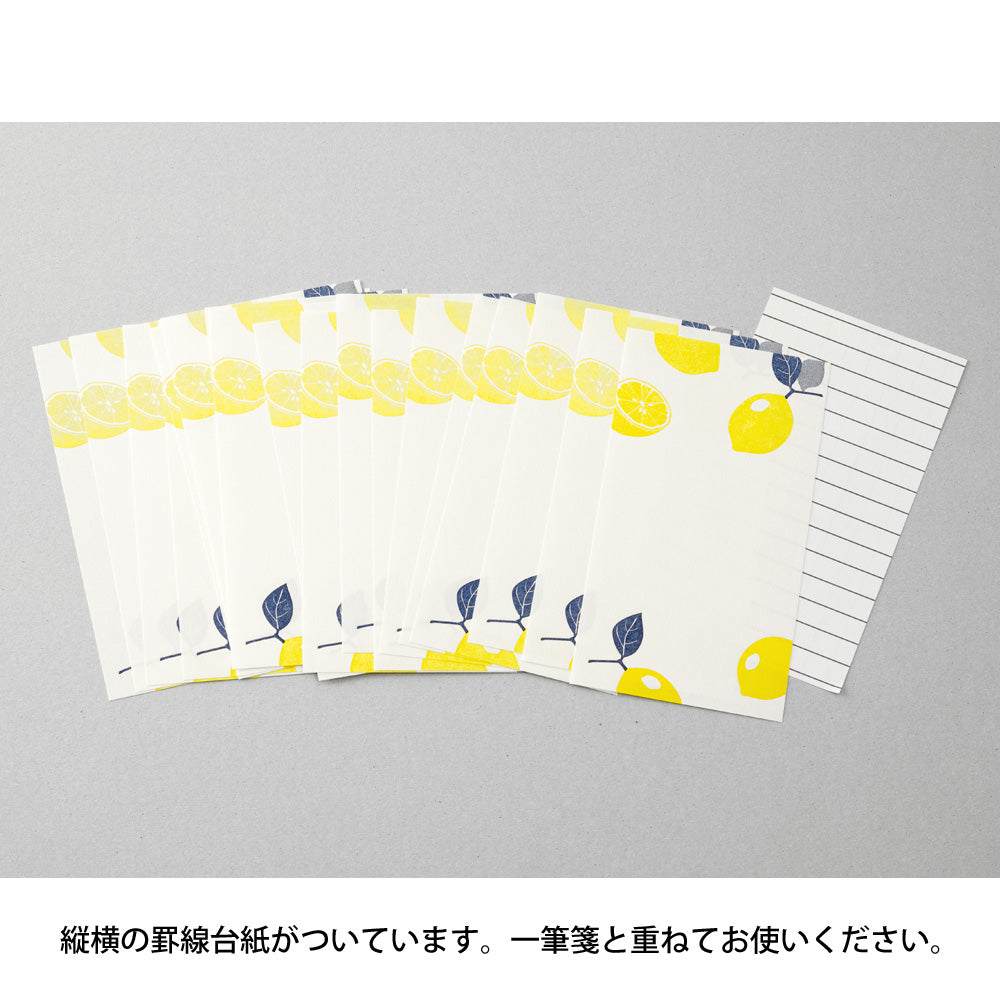 MIDORI Letterpress Letter Pad Lemon