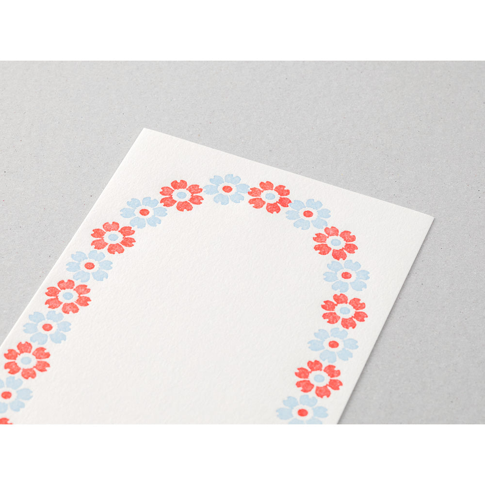 MIDORI Letterpress Letter Pad Frame Light Blue