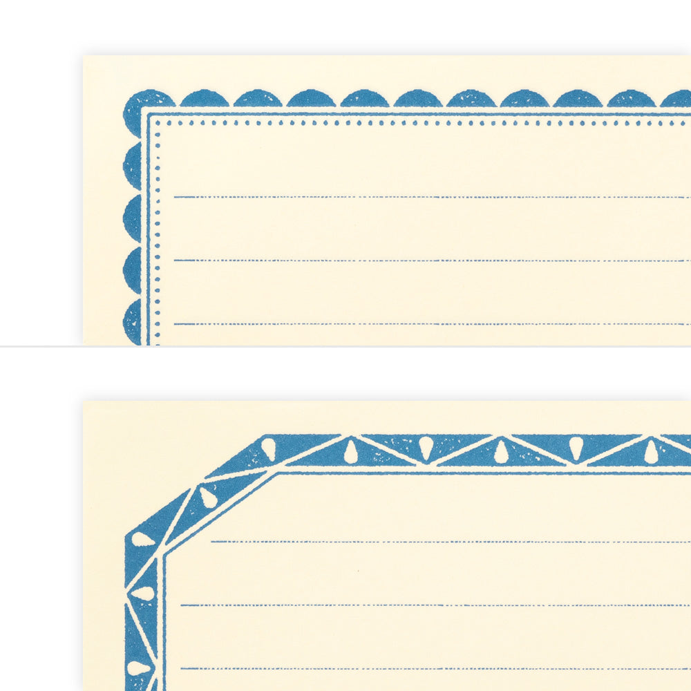 MIDORI Letterpress Letter Pad Label Print Cream