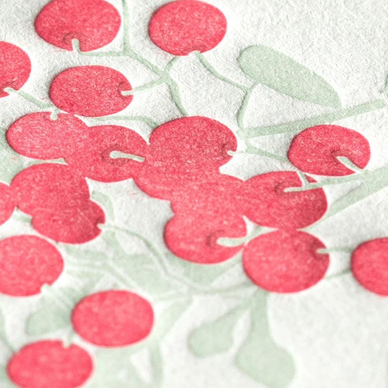 MIDORI Letterpress Letter Set 460 Bouquet Red