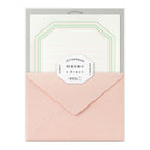 MIDORI Letterpress Letter Set 462 Frame Pink
