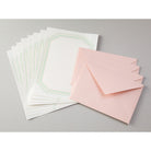 MIDORI Letterpress Letter Set 462 Frame Pink