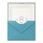 MIDORI Letterpress Letter Set 463 Frame Blue