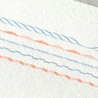 MIDORI Letterpress Letter Set 463 Frame Blue