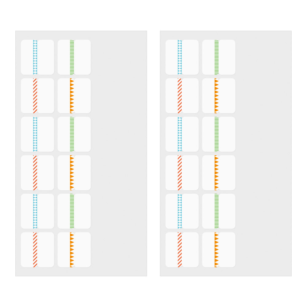 MIDORI Index Label Chiratto 2317 Pattern Color