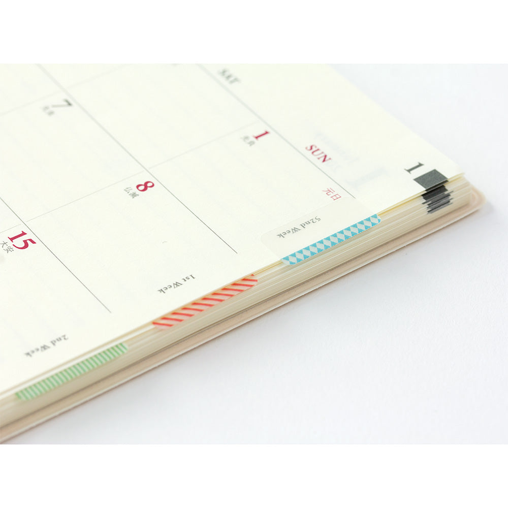 MIDORI Index Label Chiratto 2317 Pattern Color