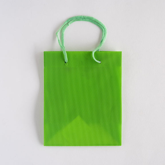 Textured Gift Bag 11.5x14cm Light Green