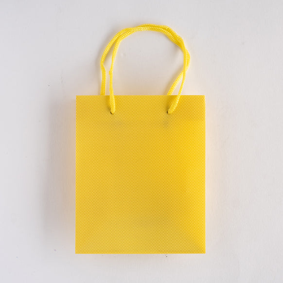 Textured Gift Bag 11.5x14cm Light Yellow