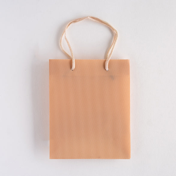 Textured Gift Bag 11.5x14cm Light Brown