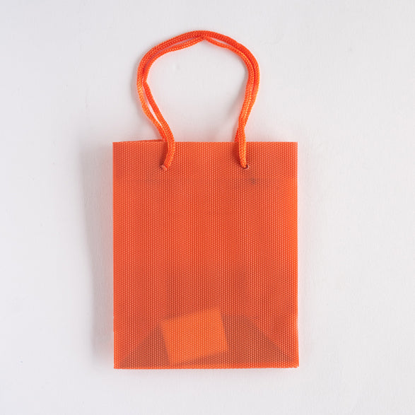 Textured Gift Bag 11.5x14cm Dark Orange
