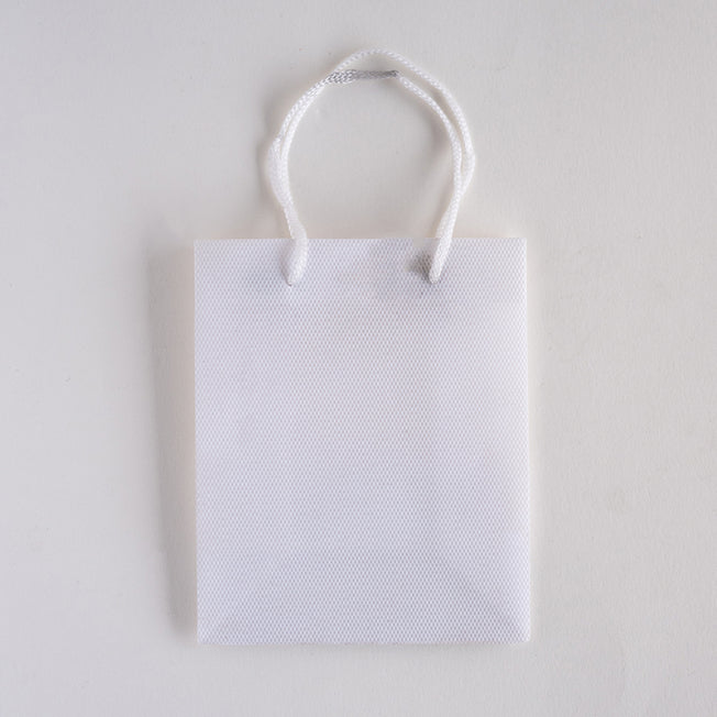 Textured Gift Bag 11.5x14cm White